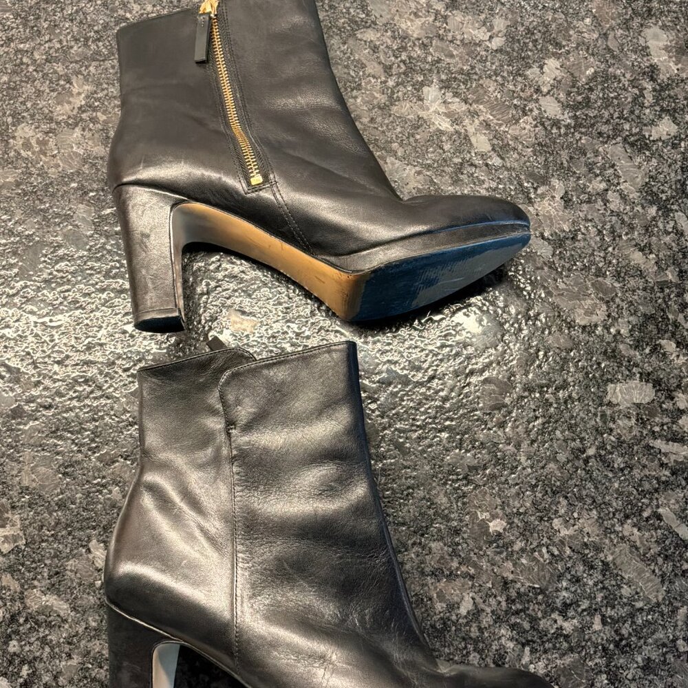 Nine West Women's black leather booties "Protege" size 8.5M - Picture 4 of 10